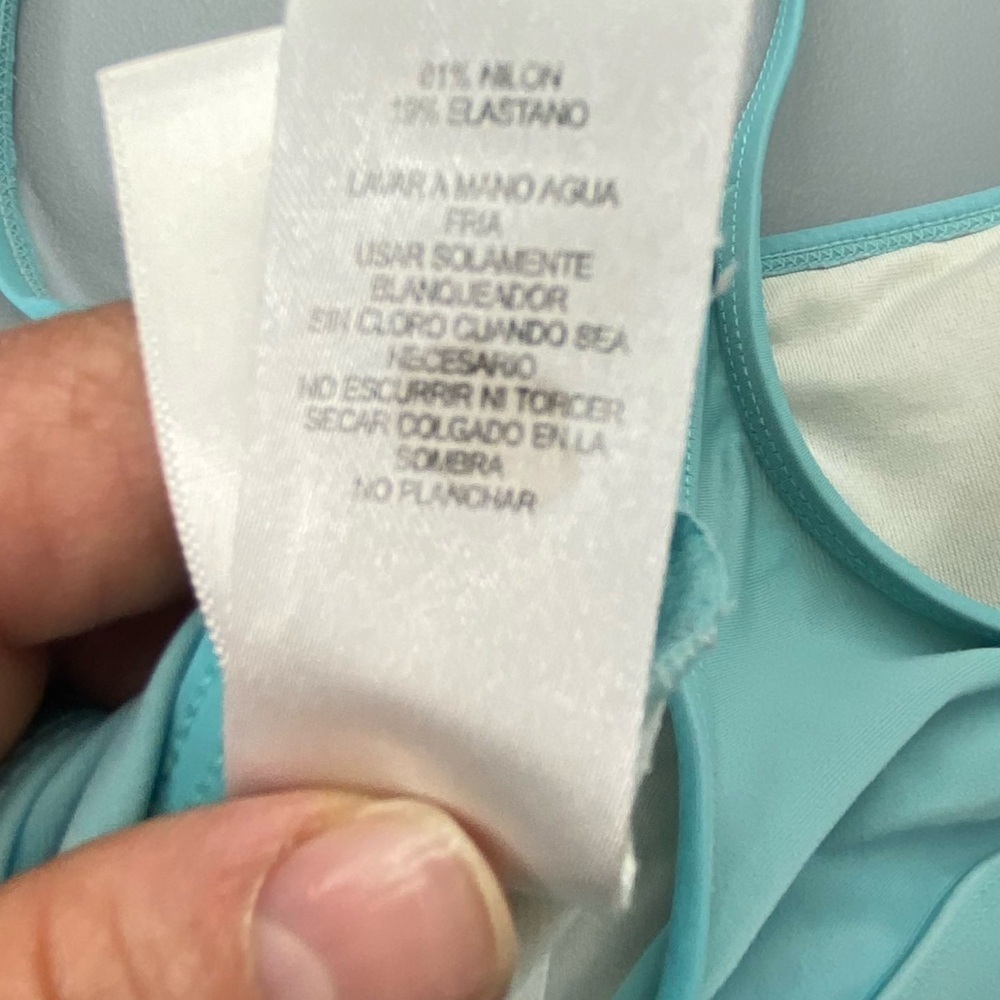 Splashletics turquoise blue racer back swim bikini top wms sz medium - Picture 5 of 11